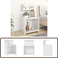 Vidaxl - Nachttisch Hochglanz-Weiß 40x35x60 cm Holzwerkstoff - Nachttisch - Wohnzimmer - Sideboard - Weißes Möbelstück - Holzwerkstoff von VIDAXL