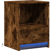 Nachttisch mit LED-Leuchten Räuchereiche Holzwerkstoff Vidaxl Nachttisch mit LED-Leuchten Räuchereiche Holzwerkstoff Vidaxl von VIDAXL
