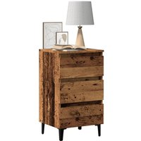 Nachttisch mit Metallbeinen Altholz-Optik 40x35x69 cm - Vidaxl Nachttisch mit Metallbeinen Altholz-Optik 40x35x69 cm - Vidaxl von VIDAXL