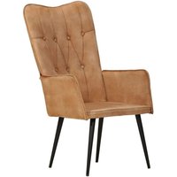 Ohrensessel Braun Canvas Vidaxl von VIDAXL
