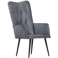 Ohrensessel Grau Echtleder - Vidaxl Ohrensessel Grau Echtleder - Vidaxl von VIDAXL