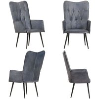 Ohrensessel Grau Echtleder - Ledersessel - Sessel Grau - Wohnzimmersessel - Armchair - Ecksofa - Home & Living Ohrensessel Grau Echtleder - Ledersessel - Sessel Grau - Wohnzimmersessel - Armchair - Ecksofa - Home & Living von VIDAXL