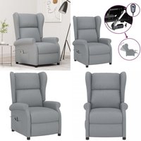 Vidaxl - Ohrensessel mit Liegefunktion Elektrisch Hellgrau Stoff - Fernsehsessel - Elektrischer Recamiere - Relaxsessel - Bequeme Lounge Vidaxl - Ohrensessel mit Liegefunktion Elektrisch Hellgrau Stoff - Fernsehsessel - Elektrischer Recamiere - Relaxsessel - Bequeme Lounge von VIDAXL