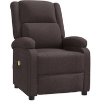 Vidaxl - Ohrensessel mit Massagefunktion Dunkelbraun Stoff 344403 von VIDAXL