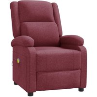 Vidaxl - Ohrensessel mit Massagefunktion Weinrot Stoff 335996 von VIDAXL