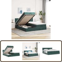 Vidaxl - Ottoman-Bett mit Matratzen Dunkelgrün 200x200 cm Samt Vidaxl - Ottoman-Bett mit Matratzen Dunkelgrün 200x200 cm Samt von VIDAXL