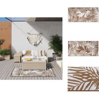 Outdoor-Teppich Braun und Weiß 80x150 cm Beidseitig Nutzbar - Gartenteppich - Außenbereich - Terrassenmatte - Patio Decke - Wetterfest Outdoor-Teppich Braun und Weiß 80x150 cm Beidseitig Nutzbar - Gartenteppich - Außenbereich - Terrassenmatte - Patio Decke - Wetterfest von VIDAXL