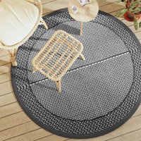 Vidaxl - Outdoor-Teppich Grau Ø160 cm pp 852549 von VIDAXL