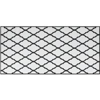 Bonnevie - Outdoor-Teppich,Außenteppich Grau und Weiß 100x200 cm Beidseitig Nutzbar vidaXL von BONNEVIE