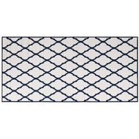 Outdoor-Teppich,Außenteppich Marineblau Weiß 100x200 cm Beidseitig Nutzbar vidaXL von BONNEVIE