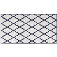 Outdoor-Teppich,Außenteppich Marineblau Weiß 80x150 cm Beidseitig Nutzbar vidaXL von BONNEVIE