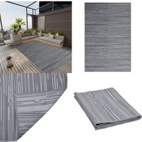 Outdoor-Teppich arakil Anthrazit 140x200 cm pp - Außenbereich Dekoration - Balkon Teppich - Terrassen Teppich - Garten Teppich - Polypropylen Teppich von VIDAXL