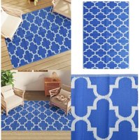 Vidaxl - Outdoor-Teppich arakil Blau 140x200 cm pp - Außenbereich - Gartenmöbel - Terrassenüberdachung - Balkon - Patio - Home & Living von VIDAXL