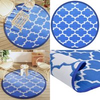 Outdoor-Teppich arakil Blau Ø160 cm pp - Blauer Garten Teppich - Polypropylen Teppich - Outdoor Teppich Blau - Balkon Teppich - Terrasse Teppich Outdoor-Teppich arakil Blau Ø160 cm pp - Blauer Garten Teppich - Polypropylen Teppich - Outdoor Teppich Blau - Balkon Teppich - Terrasse Teppich von VIDAXL