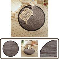 Vidaxl - Outdoor-Teppich arakil Braun Ø120 cm pp - Outdoor-Teppich - Garten-Teppich - Balkon-Teppich - Terrassen-Teppich - Brauner Teppich von VIDAXL