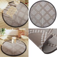 Vidaxl - Outdoor-Teppich arakil Braun Ø160 cm pp - Außenbereich - Gartenmöbel - Terrassenüberdachung - Balkon - Patio - Home & Living von VIDAXL