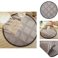 Vidaxl - Outdoor-Teppich arakil Braun Ø160 cm pp - Außenbereich - Gartenmöbel - Terrassenüberdachung - Balkon - Patio von VIDAXL