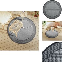 Vidaxl - Outdoor-Teppich arakil Grau Ø120 cm pp - Outdoor-Teppich - Garten-Teppich - Balkon-Teppich - Polypropylen Teppich - Grauer Teppich von VIDAXL