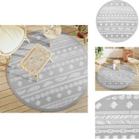 Outdoor-Teppich arakil Grau Ø160 cm pp - Gartenteppich - Außenbereich - Terrassenmöbel - Balkondeko - Patio Outdoor-Teppich arakil Grau Ø160 cm pp - Gartenteppich - Außenbereich - Terrassenmöbel - Balkondeko - Patio von VIDAXL