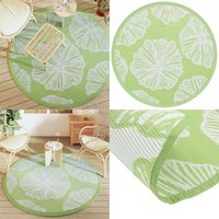 Outdoor-Teppich arakil Grün Ø160 cm pp - Gartenteppich - Außenbereich - Terrassenmöbel - Balkondeko - Grüner Teppich - Home & Living von VIDAXL