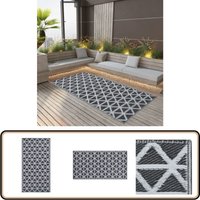 Vidaxl - Outdoor-Teppich arakil Schwarz 160x230 cm pp - Außenbereich Dekoration - Balkon Teppich - Terrassen Teppich - Garten Teppich - Pool Bereich von VIDAXL