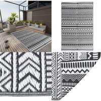 Vidaxl - Outdoor-Teppich arakil Schwarz 190x290 cm pp - Außenbereich Dekoration - Balkon Teppich - Terrassen Teppich - Garten Teppich - Pool Bereich von VIDAXL