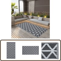 Vidaxl - Outdoor-Teppich arakil Schwarz 80x150 cm pp - Außenbereich Dekoration - Balkon Deko - Terrassendeko - Garten Teppich - Pool Bereich Deko von VIDAXL
