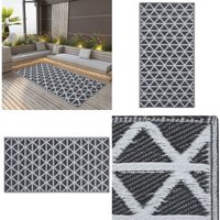 Vidaxl - Outdoor-Teppich arakil Schwarz 80x150 cm pp - Außenbereich Dekoration - Balkon Deko - Terrassendeko - Garten Teppich - Pool Bereich Deko von VIDAXL