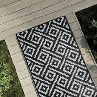 Outdoor-Teppich arakil Weiß und Schwarz 80x150 cm pp Vidaxl Outdoor-Teppich arakil Weiß und Schwarz 80x150 cm pp Vidaxl von VIDAXL