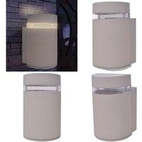 Outdoor halbzylindrische Wandleuchte grau Aluminium - Außenleuchte - Wandleuchte - LED-Leuchte - Gartenlicht - Terrasse Beleuchtet - Home & Living von VIDAXL