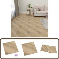 PVC-Fliesen Selbstklebend 20 Stk. 1,86 m² Braun Gestreift - pvc Fliesen - Vinyl Boden - Selbstklebender Bodenbelag - Wohnraum Dekoration - Badezimmer von VIDAXL