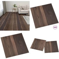 PVC-Fliesen Selbstklebend 20 Stk. 1,86 m² Dunkelbraun - pvc Fliesen - Vinyl Boden - Selbstklebender Bodenbelag - Wohnzimmer Dekoration - Küche Boden PVC-Fliesen Selbstklebend 20 Stk. 1,86 m² Dunkelbraun - pvc Fliesen - Vinyl Boden - Selbstklebender Bodenbelag - Wohnzimmer Dekoration - Küche Boden von VIDAXL