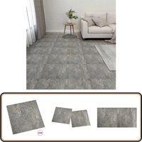 PVC-Fliesen Selbstklebend 20 Stk. 1,86 m² Grau - pvc Fliesen - Selbstklebender Bodenbelag - Vinylboden - Graue Fliesen - Wohnzimmer Dekoration von VIDAXL