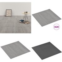 Vidaxl - PVC-Fliesen Selbstklebend 20 Stk. 1,86 m² Grau - pvc Fliesen - Vinyl Boden - Selbstklebender Bodenbelag - Wohnraum Dekoration - Badezimmer Vidaxl - PVC-Fliesen Selbstklebend 20 Stk. 1,86 m² Grau - pvc Fliesen - Vinyl Boden - Selbstklebender Bodenbelag - Wohnraum Dekoration - Badezimmer von VIDAXL