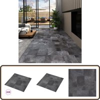 PVC-Fliesen Selbstklebend 20 Stk. 1,86 m² Holzoptik - pvc Fliesen - Selbstklebender Bodenbelag - Holzoptik - Grauer Vinylboden - Wohnzimmer Dekoration von VIDAXL