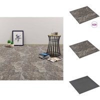 PVC-Fliesen Selbstklebend 20 Stk. 1,86 m² Schwarz Marmor-Optik - pvc Fliesen - Vinyl Boden - Marmor Optik - Selbstklebender Bodenbelag - Badezimmer von VIDAXL