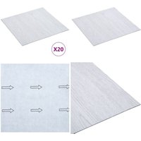 PVC-Fliesen Selbstklebend 20 Stk. 1,86 m² Weiß - pvc Fliesen - Vinyl Boden - Selbstklebender Bodenbelag - Wohnraum Dekoration - Küche Boden - Home & von VIDAXL