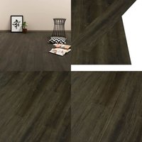 Vidaxl - PVC-Fliesen Selbstklebend 4,46 m² 3 mm Dunkelbraun - PVC-Bodenbelag - Vinylboden - Selbstklebender Boden - Wohnzimmerboden - Küchenboden von VIDAXL