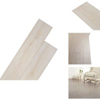 PVC-Fliesen Selbstklebend 5,02 m² 2 mm Eichen-Optik Weiß - PVC-Böden - Eichenoptik - Vinylboden - Klickvinyl - Schwimmender Boden von VIDAXL