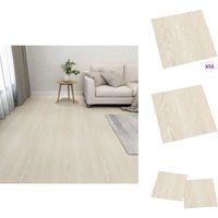 Vidaxl - PVC-Fliesen Selbstklebend 55 Stk. 5,11 m² Beige - pvc Fliesen - Selbstklebender Boden - Vinylboden - Wohnraum Dekoration - Badezimmer Boden von VIDAXL