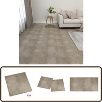PVC-Fliesen Selbstklebend 55 Stk. 5,11 m² Grau - pvc Boden - Vinyl Boden - Selbstklebender Boden - Grauer Boden - Wohnraum Dekoration von VIDAXL