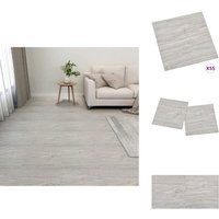 Vidaxl - PVC-Fliesen Selbstklebend 55 Stk. 5,11 m² Hellgrau - Selbstklebender Vinylboden - PVC-Bodenfliesen - Designboden - Laminatboden Alternative von VIDAXL