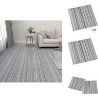 PVC-Fliesen Selbstklebend 55 Stk. 5,11 m² Hellgrau - pvc Fliesen - Vinylboden - Selbstklebender Bodenbelag - Wohnraum Dekoration - Badezimmer Boden von VIDAXL