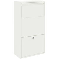 Paketbox Weiß 44x22x82 cm Stahl Vidaxl von VIDAXL