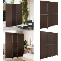 Paravent 3-tlg. Braun Poly Rattan - Raumteiler - Paravent - Holzoptik - Wohnraumgestaltung - Gartenmöbel - Home & Living von VIDAXL