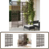 Paravent 3-tlg. Braun Poly Rattan - Raumteiler - Paravent - Holzoptik - Wohnraumgestaltung - Privacy Screen Paravent 3-tlg. Braun Poly Rattan - Raumteiler - Paravent - Holzoptik - Wohnraumgestaltung - Privacy Screen von VIDAXL