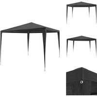Partyzelt 3x3 m pe Anthrazit - Pavillon - Gartenpavillon - Partyzelt - Sonnensegel - Außengarten von VIDAXL