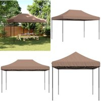 Vidaxl - Partyzelt Faltbar Pop-Up Braun 440x292x315 cm - Outdoor-Pavillon - Gartenpavillon - Sonnensegel - Festzelt - Eventzelt - Home & Living von VIDAXL