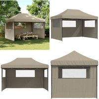 Vidaxl - Partyzelt Faltbar Pop-Up mit 3 Seitenteilen Taupe - Outdoorzelt - Partyzelt - Markise - Sonnenschutz - Gartenfest - Home & Living von VIDAXL
