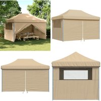 Vidaxl - Partyzelt Faltbar Pop-Up mit 4 Seitenteilen Beige - Partyzelt - Outdoorzelt - Gartenfestzelt - Eventzelt - Sonnenschutz - Home & Living von VIDAXL